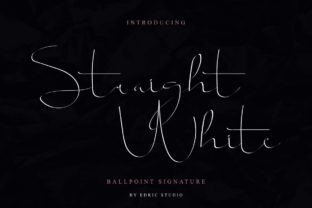 Discover the Elegance of Straight White: A Script Font for Editorial Design